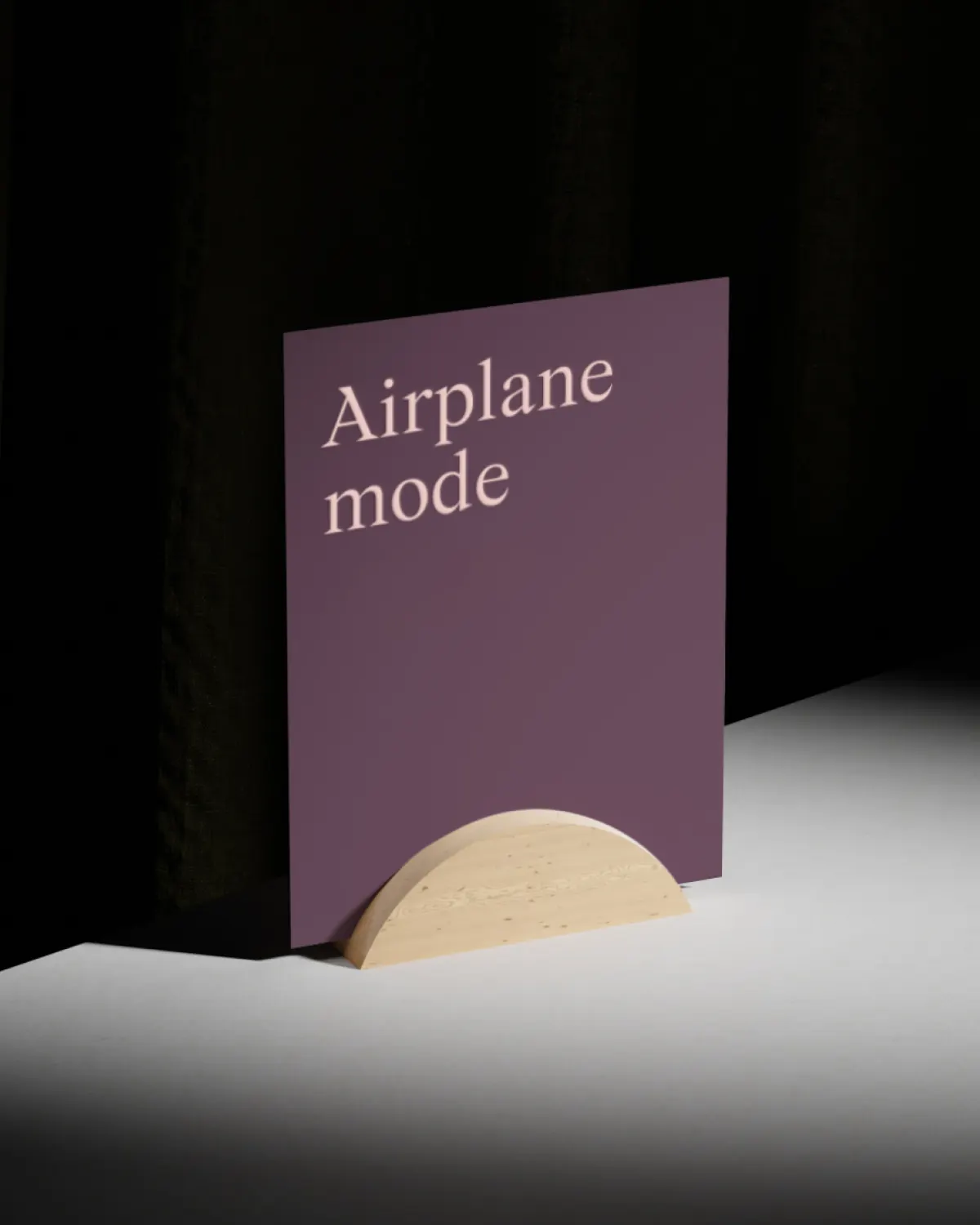 Airplane mode table sign